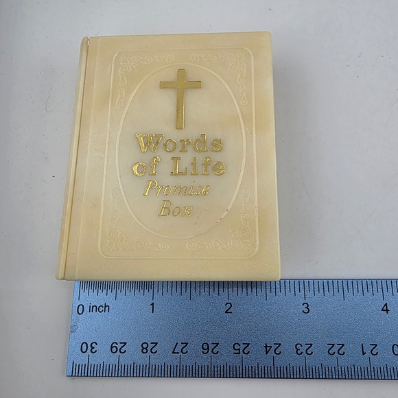 VTG Words of Life Promise Box Vintage Warner Press Made in‎ Hong Kong Religious - Picture 8 of 8
